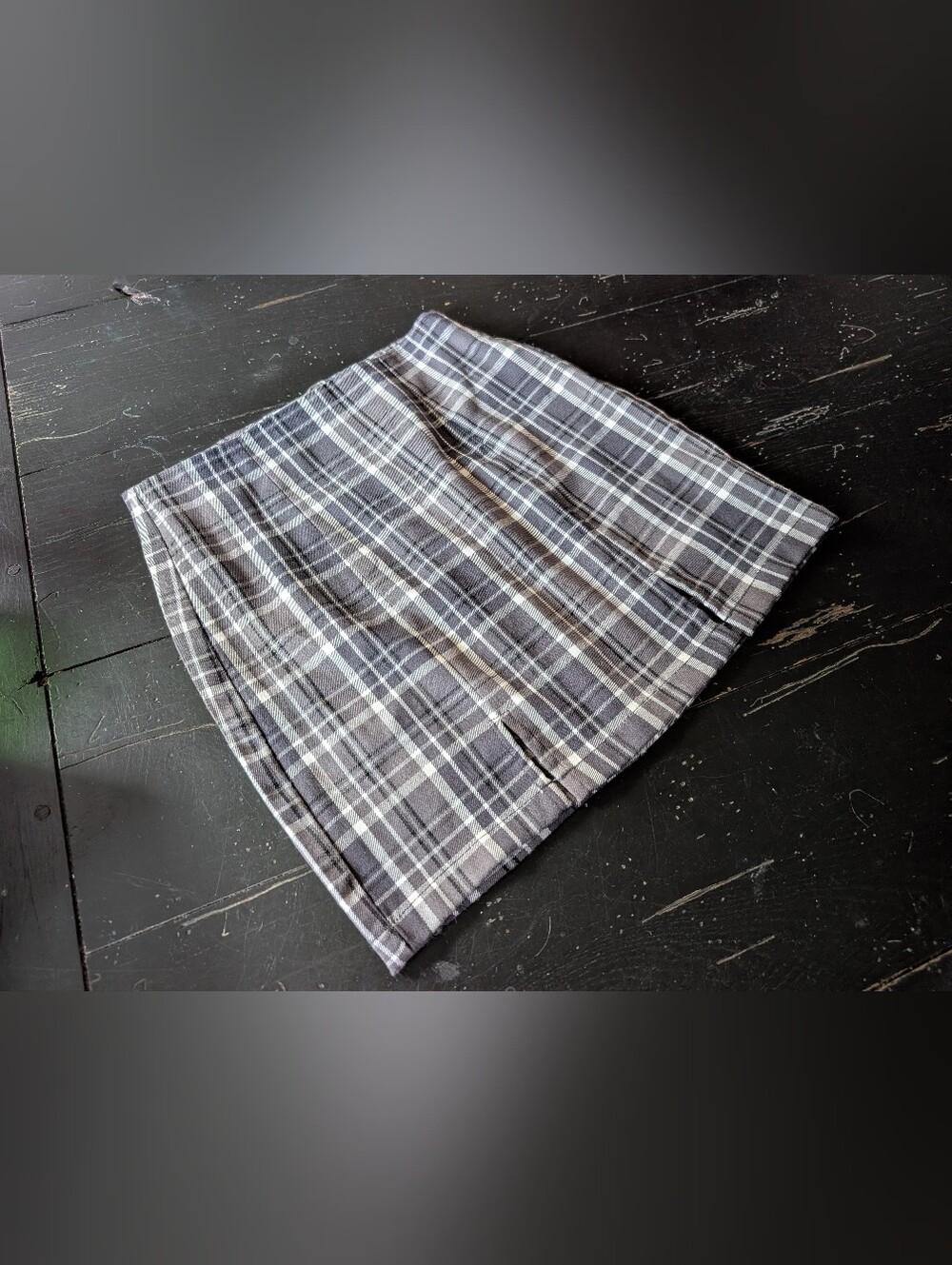Aeropostale Gray Plaid Tartan Mini Skirt Size Small Y2K Preppy School Girl